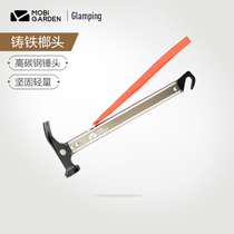 Makodi outdoor camping tools cast iron hammer multifunctional hammer camping accessories tools ground nail hammer hammer head