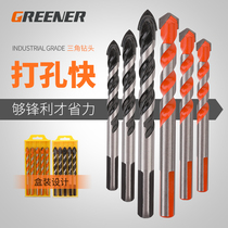 Triangular Drill Tile tile Drill Concrete Portiforium Cement Swivel Head Multifunction Glass Drilling Wall Woodworking Water Drill Punching