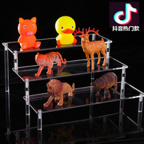 Acrylic toy car model display rack ornaments doll display rack doll hand-held trapezoidal shelf storage blind box