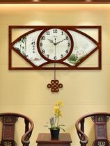 Chinese style hanging clock Living room Clock retro muted hanging table Ideas China Wind clock personality Home Art Fashion