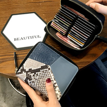 Leather card bag female small ultra-thin exquisite high-end large capacity anti-degaussing ins Wind 2021 new card