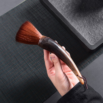 Tao Fuqi cattle horn pot pen brush tea ceremony accessories do not lose hair kung fu tea set Mane tea pen tea brush tea sweep
