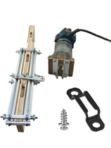 Invisible two-in-one fastener woodworking furniture hardware connector plate drilling slotting fixture punching tool
