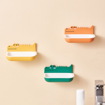 Home home soap box free hole household bathroom soap box New cute dormitory wall-mounted drain soap box