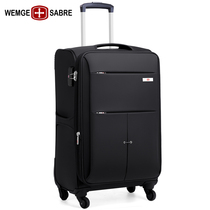 Swiss Army knife trolley box soft box universal wheel canvas suitcase men Oxford cloth business suitcase women password box