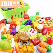 Cuisine cutting vegetables Velcro 3 years old boys and girls 4 simulated baby playing fruit toy house kitchen set