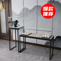 Jewelry display cabinet Light luxury Jade watch album Glass transparent exhibition display counter customization