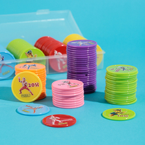 Points currency childrens reward points exchange currency plastic coin custom primary school student class token reward card small round piece