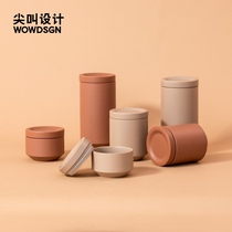 Scream design several storage cans sealed ceramic candy food grains kitchen storage tank with lid