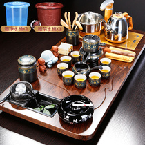 Tea set home living room simple light luxury high-end office full automatic tea table kettle integrated tea tray