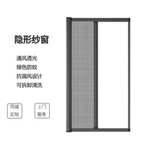 Hangzhou upper door customized high-definition web scroll style anti-mosquito screen window invisible screen window security protection aluminum alloy window screen