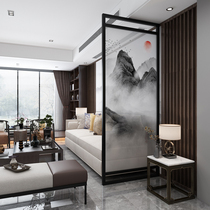 New Chinese style solid wood door screen partition Living room decoration hall Entrance barrier brake entrance block household small apartment type