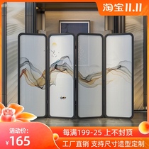 New Chinese solid wood screen folding mobile office partition living room simple modern bedroom shelter