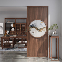 New Chinese style solid wood door screen partition living room hotel entrance barrier brake entrance Bedroom block household small apartment type