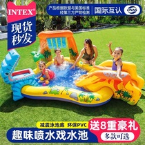INTEX baby swimming pool Household folding childrens baby inflatable pool bucket Childrens indoor thickened paddling pool