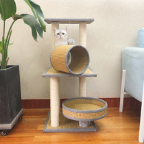 Mrs. Meow cat climbing frame wooden cat shelf four seasons universal cat nest cat grabbing column mat cat jumping platform tree house cat Villa