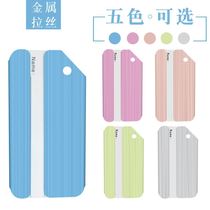Aluminum alloy suitcase luggage anti-loss tag metal luggage hang tag business brushed boarding pass luggage bag hanging