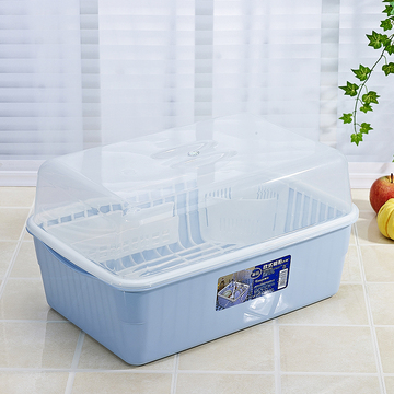 茶花大号碗柜塑料滴水碗架沥水架带盖碗盆架碗碟架厨房餐具架