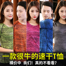Summer Outdoor Short Sleeve Dry Clothes Slow Dry T-shirts Men and Women Suction Breathing Yoga Room Fitness Clothes