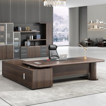Baked paint boss table light luxury large class new Chinese style office table and chair combination President manager fashion desk