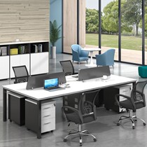 Staff office table and chair combination simple modern steel frame screen station computer desk four 4 people Office Furniture
