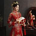 Xiuhe clothing 2020 new bride women's wedding Chinese wedding dress toast dress for small people Fengguanxia 帔 wedding dress Xiuhe