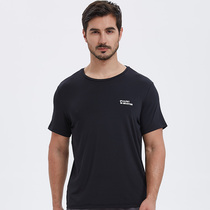 Elmont round neck short sleeve mens light quick-drying T-shirt breathable couple solid color quick-drying clothes womens sports t-shirt
