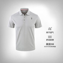 American 3M tech speed dry high-end business speed dry polo shirt male loose short sleeve mens t-shirt outdoor turtlenecks summer