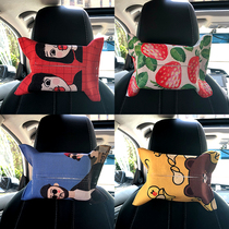 Nordic cotton and hemp car paper towel bag Car seat back fabric strap pumping paper box Cartoon creative paper towel bag tissue box