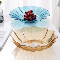 Acrylic fruit plate light luxury living room household fruit plate snack box modern simple office storage candy plate