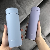  Large-capacity insulation cup Womens water cup male student 304 stainless steel small and portable ins simple and cute trend