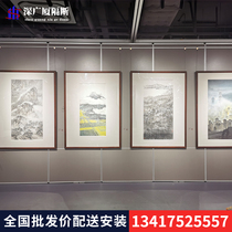 Exhibition Hall activity partition screen hanging track hanging drawing board mobile folding door Gallery Museum Art Museum activity exhibition board