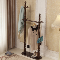 American solid wood hanger Floor-to-ceiling multi-function hanger Household bedroom coat rack Drying rack Economical storage rack