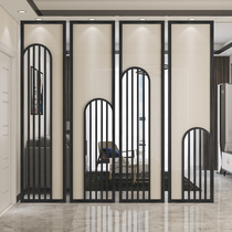 Screen partition living room modern simple shelter bedroom folding mobile entrance door light luxury solid wood folding screen