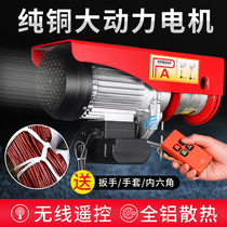 Wireless remote control electric hoist 220v small crane lift Micro household hoist hoist lifting crane