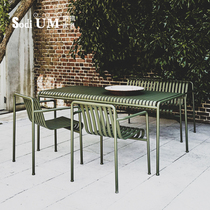 Minima Modern Villa Outdoor Garden Outdoor Table And Chairs Balcony Courtyard Casual Milk Tea Shop Cafe Iron Art Table And Chairs