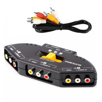 AV switcher 3 in 1 out 2 in 1 out av distributor 3 in 1 out audio and video converter sends an AV line