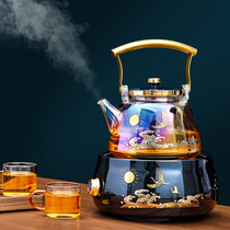 Glass lifting beam pot set household large capacity tea boiler tea boiler tea water separation bubble teapot special electric pottery stove