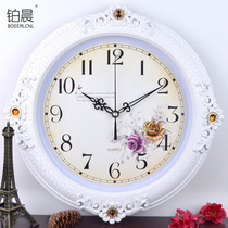 Platinum morning European wall clock bedroom living room office mute clock simple creative clock fashion watch creative quartz clock
