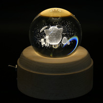 Totoro Crystal Ball Unicorn Music Box Rotating Music Box Gives Girls and Children Birthday Colleagues Resignation Gifts