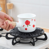 Japanese kitchen gas stove heat conduction plate hot milk gas household enamel heat conduction plate anti-Coke anti-burning black heating plate