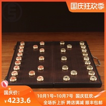 Chinese Chess Folding Board Copper Home Office Leisure Gift Set Chinese Style Gifts for Elders