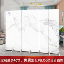 Screen partition simple modern folding mobile decorative wall brick solid color office bedroom block hotel living room