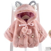 Korean baby cotton padded clothes thickened girl coat baby winter clothes Princess cotton padded jacket 0-1-2 years old 3