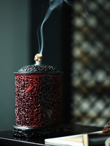 Tan Zong Indian small leaf red sandalwood hand made eight treasure auspicious cloud thread incense tube incense home agarwood stove ornaments