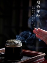 Purple light sandalwood cloud top incense burner mahogany home creative sandalwood pan incense furnace ornaments