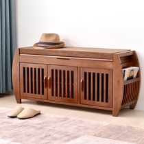 Shoes-changing stool shoe cabinet in door wearing shoes stool solid wood shoe rack minimalist accommodating stool long stool door multifunctional storage stool