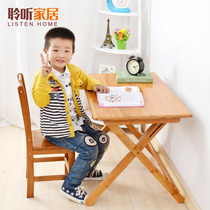 Listening to Children's Desk Liftable Desk Learning Folding Table Pupils Writing Desk Simple Writing Desk