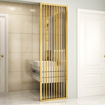 Home entrance partition Nordic simple modern household living room Metal decoration hollow wall Light luxury stainless steel screen