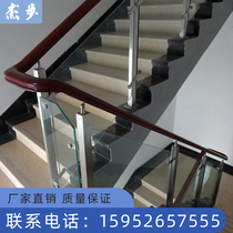 Stainless steel 38 square tube staircase railing handrail column glass brushed column balcony outdoor guardrail engineering railings